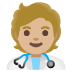 🧑🏼‍⚕️ health worker: medium-light skin tone display on Google